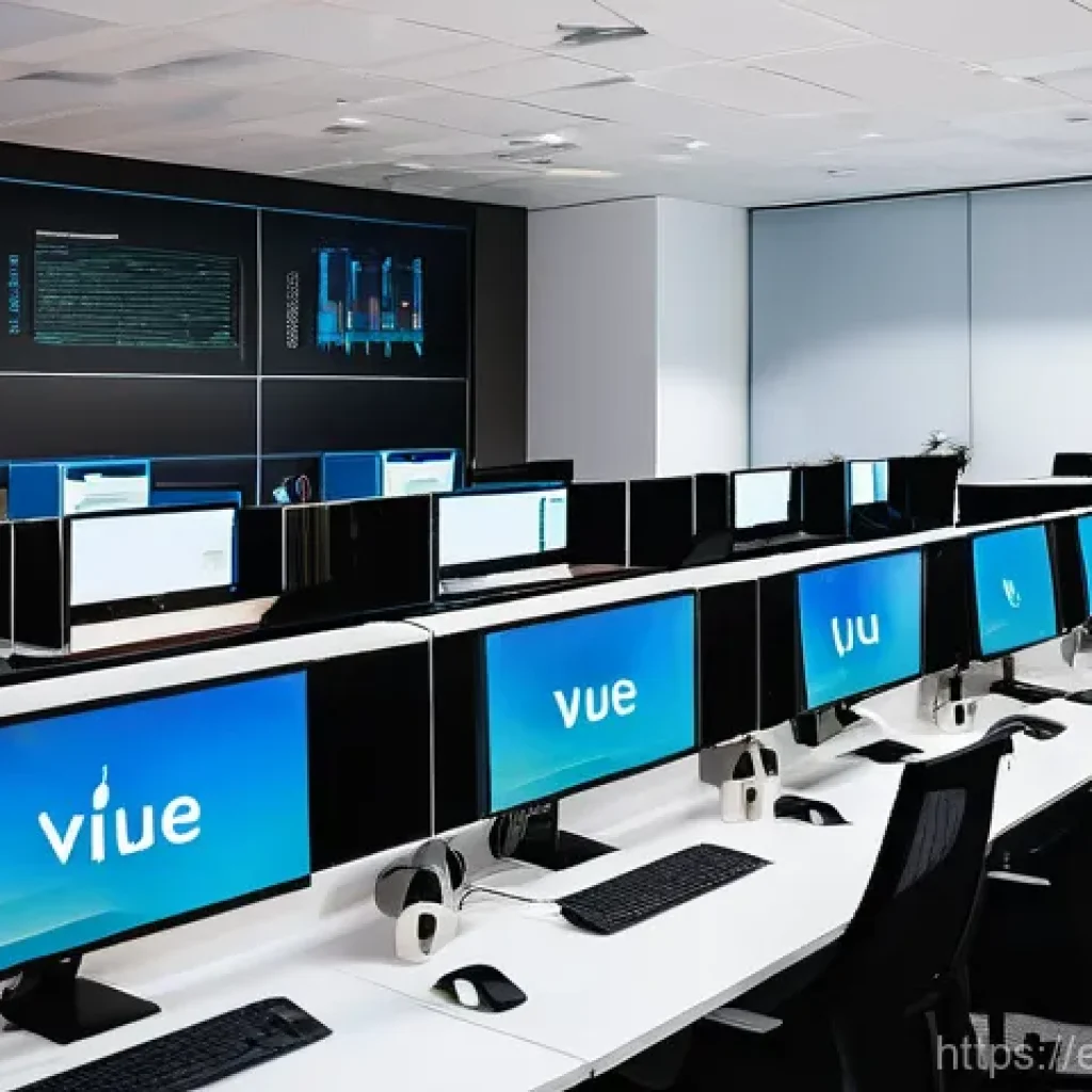 마이크로 프론트엔드 아키텍처의 장점 - **Prompt:** An inspiring, brightly lit office environment where diverse software development teams a...