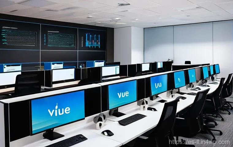 마이크로 프론트엔드 아키텍처의 장점 - **Prompt:** An inspiring, brightly lit office environment where diverse software development teams a...
