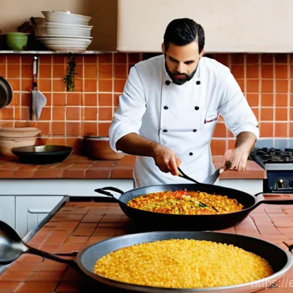 마이크로 프론트엔드의 코드 분할 전략 - **Prompt:** "A professional Spanish chef in a rustic, sunlit kitchen. On one side, the chef looks st...