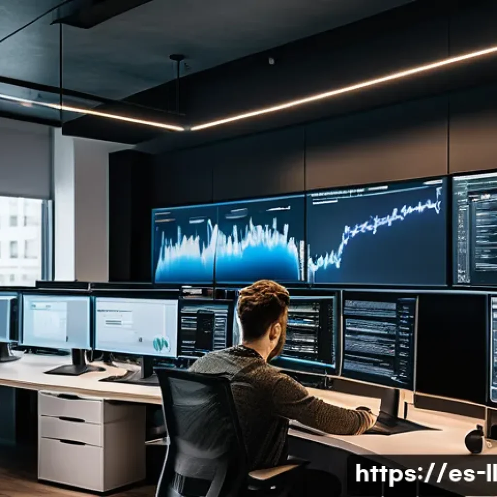 마이크로 프론트엔드의 이벤트 관리 기법 - A modern office workspace with diverse software engineers collaborating on micro frontends architect...